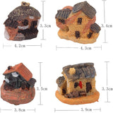 Kbraveo 12pcs Fairy Gardens Stone House and Fairy Gardens Tree, DIY Outdoor Decorations