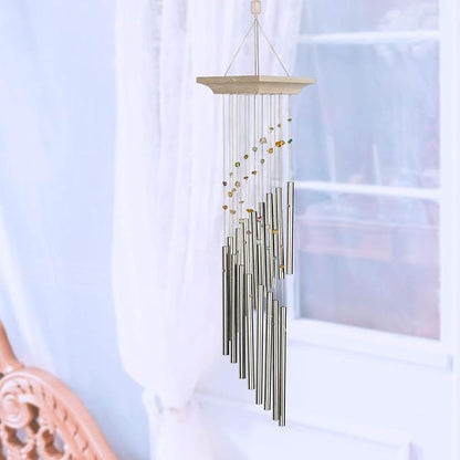 Woodstock Chimes Signature Collection, Woodstock Mystic Spiral, 22'' Confetti Decor Designs Wind Chimes for Outdoor, Patio, Home or Garden Décor (MSC)