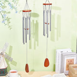 2 Packs Wind Chimes, 29 Inch Long Deep Tone Wind Chimes for Outside Garden Hanging Windchimes for Patio Balcony Hanging Decor, Sandy Brown