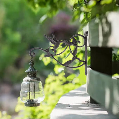 SEISSO Hanging Plant Bracket Iron Hummingbird Plant Hanger Wall Decor, Vintage Home Heavy-Duty Metal Hooks for Flower Pots Bird Feeder Lanterns Wind Chime