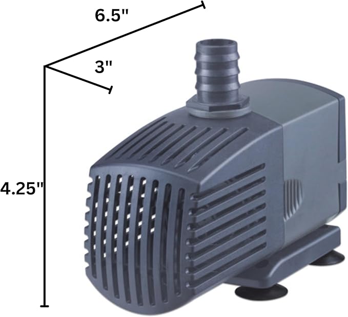 HALF OFF PONDS 10-Inch Filtering Waterfall Spillway Kit for Ponds and Waterfall Streams up to 1,000 gallons. Includes 500 GPH (45w) Pump, Waterfall Box, Filter Media, and 10 FT Tubing.