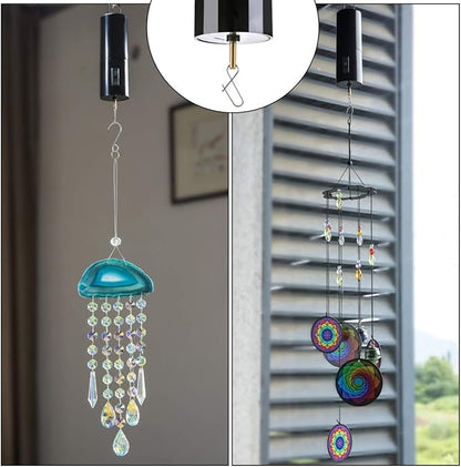 H&D HYALINE & DORA Hanging Black Rotating Motor Wind Spinner Motor Mobile Battery Operated Motor Multi-Purposes Rotatable Hook for Garden Decoration Accessory Supplies(Not Included Battery)