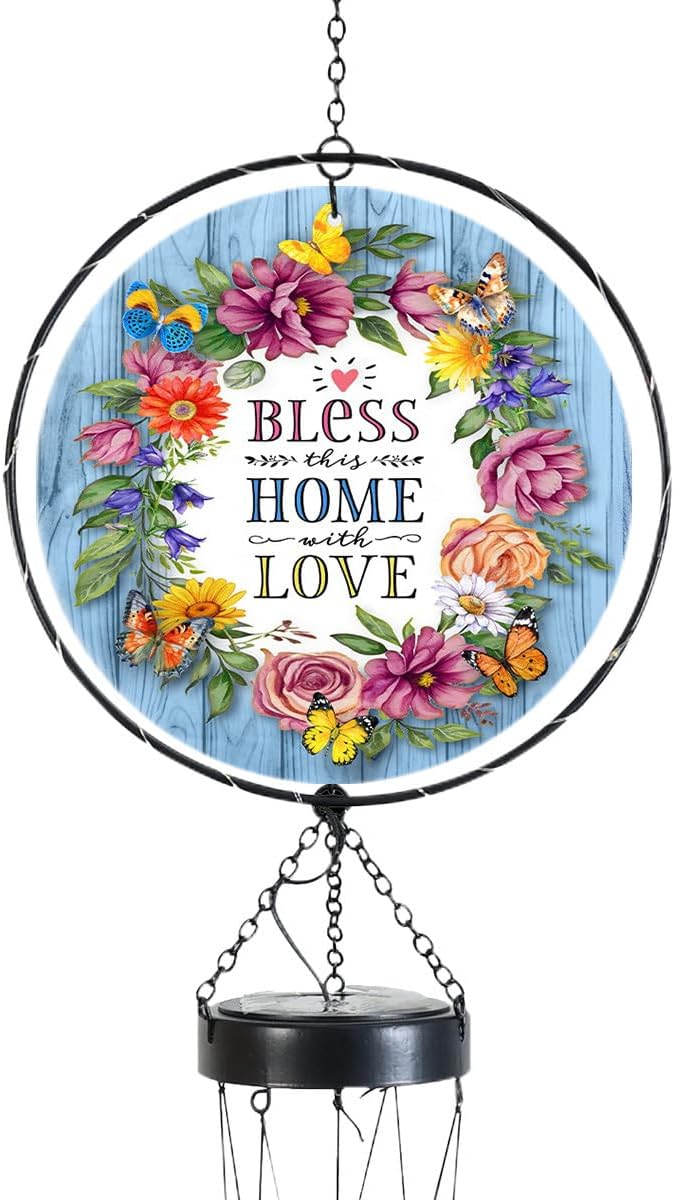 Briarwood Lane Bless This Home with Love Illuminated Wind Chime