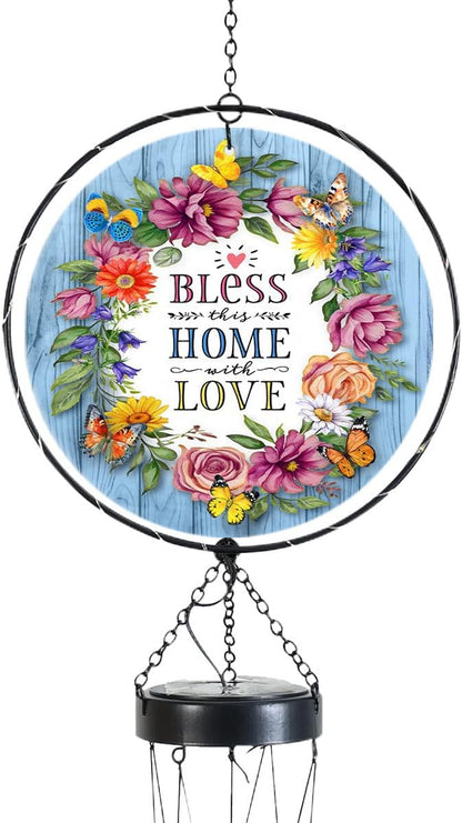Briarwood Lane Bless This Home with Love Illuminated Wind Chime