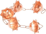 1m Copper Rain Chain with Flower Cups Weatherproof Rain Catcher for Gutter Yard Garden Temple (Petal Shaped)