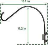 16 Inch Swivel Plant Hanger: Plant Hangers Outdoor, Heavy Duty Hook for Bird Feeder, Plant, Flower Basket, Lantern, Wind Chime & More - Versatile Hanging Brackets Outdoor/Indoor Use Up to 22LB