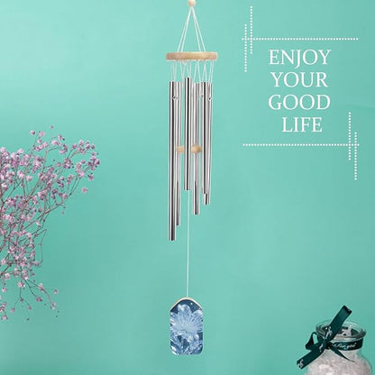 Wind Chimes for Outside Metal Wind Chimes Crystal Lily Garden Backyard and Patio Decoration