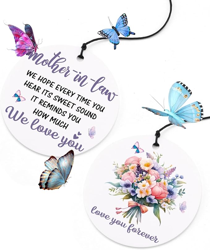 BeauGift Mother in Law Gifts, Wind Chimes Mother in Law Birthday Gifts from Daughter Son in Law, Mothers Day Windchime Gift Home Decor Keepsake