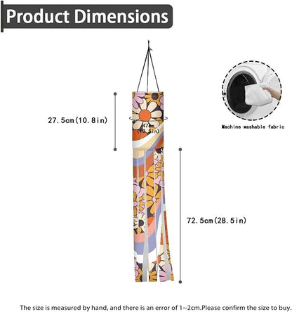 Hippie Flower Windsocks Outdoor Hanging Decoration for Home Yard Patio Lawn Garden Balcony Tree Party Wind Sock with Tails Autumn Floral Decor