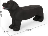 Dog Bench, Outdoor Bench, Matte Black + Black, No Assembly Required
