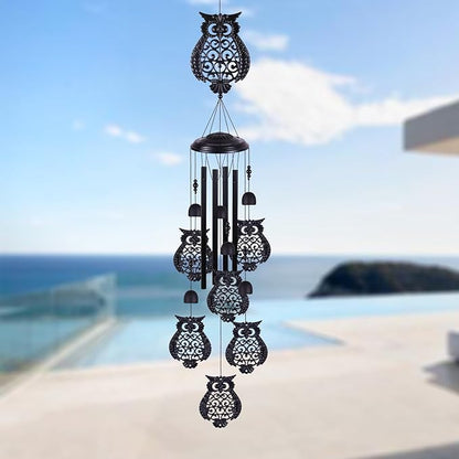 Owls Wind Chimes Outdoor Decoration, Mobile Wind Catcher, Retro Owl Wind Bells, Memorial Wind Chime, Blessing Windchime for Home, Balcony, Yard, Room, Xmas, Party, Indoor, Garden Decor, Gifts for Mom