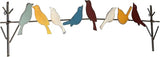 Metal Birds Wall Art – Metal Birds Wall Decor Art Birds On a Wire Metal Bird Wall Decor Outdoor Bird Decor (Large - 32.28"X7.71")