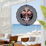 Jesus Cross Wind Spinner, Metal Wind Spinners Outdoor/Indoor, Cross Hanging Garden Decor for Outside, Stainless Wind Spinners for Yard and Garden 10 inch 3D (25.76X25 CM)