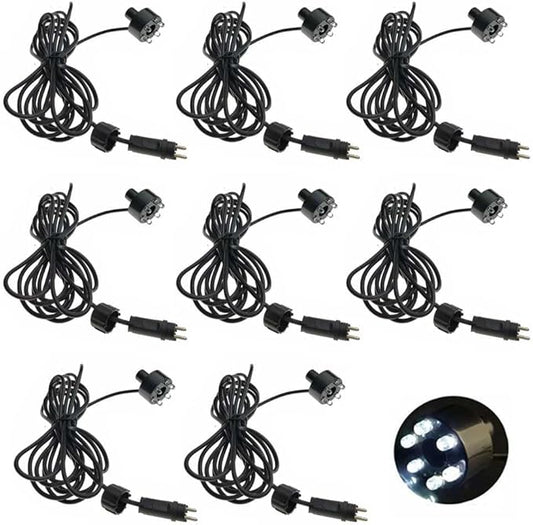 Wholesale Fountain Submersible LED Light Fountain Ring (6-LED no AC Plug) for Garden, Square, Yard (White,8)