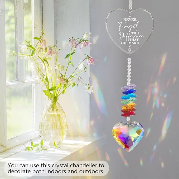 Thank You Gifts for Women Retirement Gift Teacher Gifts for Women Crystal Suncatcher Keepsake Farewell Going Away Appreciation Gift for Coworker Boss Womens Men Nurse Friend