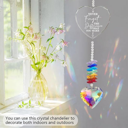 Thank You Gifts for Women Retirement Gift Teacher Gifts for Women Crystal Suncatcher Keepsake Farewell Going Away Appreciation Gift for Coworker Boss Womens Men Nurse Friend