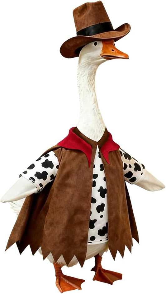 Independence Day Style Cute Outfit for 23-Inch Cement Goose – Outdoor Garden Yard Porch Decor