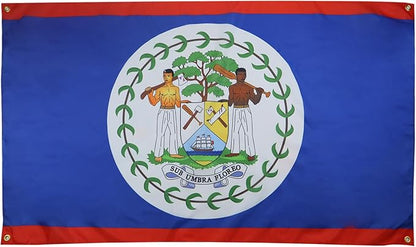 AZ FLAG Belize Flag 150 x 90 cm with 4 Eyelets for Balcony or Wall