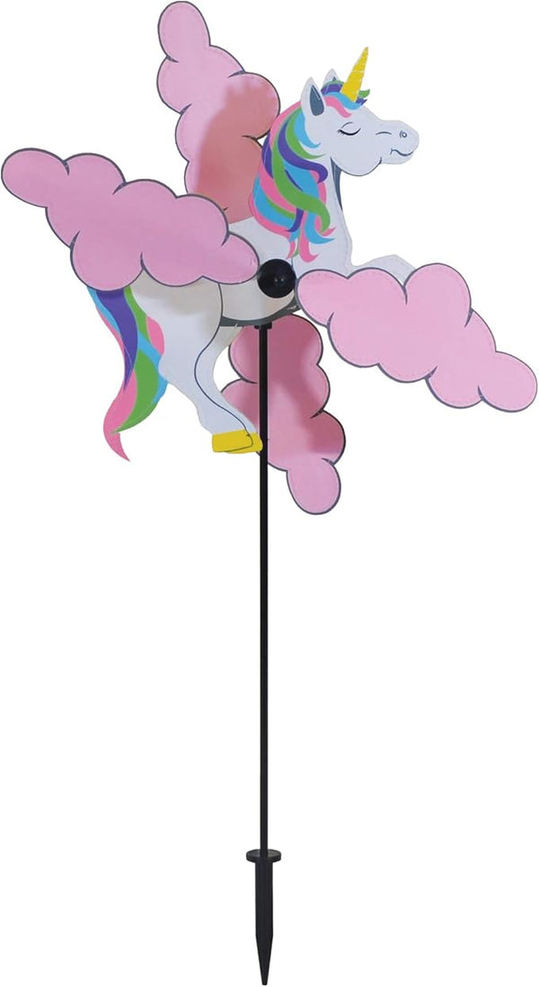 In the Breeze 2564 Unicorn Whirligig Wind Spinner for Your Yard or Garden