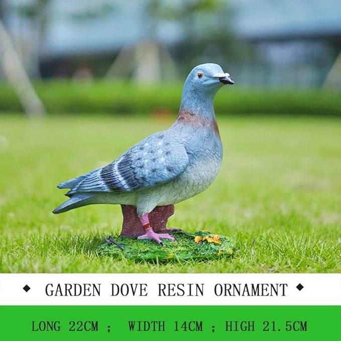 Statues Garden Animal Outdoor Sculpture Pigeon Crafts，Lawn Sculptures Resin，Garden Ornaments Peace Bird，Creative Outdoor Garden Outdoor Garden Summer Decoration for Patio, Yard Art Decora (Set : B)