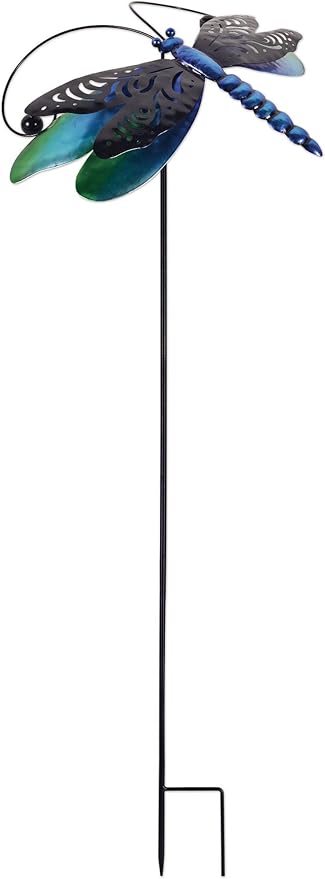 Sunset Vista Designs Garden in Motion Balancing Spinner Stake Yard Art, Dragonfly, 43" x 14.75" x 12.75"
