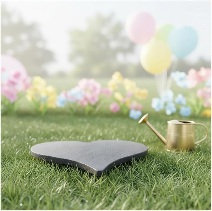 Comfy Hour Rustic Style Collection Cast Iron Garden Stepping Stone - Heart