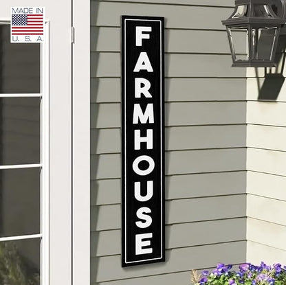 My Word! Farmhouse Welcome Sign and porch leaner for Front Door, Porch, Yard, Deck, Patio, or Wall - Indoor Outdoor Decorative Farmhouse Rustic Vertical Home Decor – 8”x46.5”