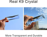2PCS 5" Large Crystal Sun Catcher Prisms, stino Hanging Suncatchers with Glass Prism, Rainbow Maker for Windows, Balcony, Kitchen, Garden Decoration (1, Net Rectangle Clear 2Pcs)