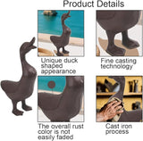 Cast Iron Duck Garden Concrete Garden Statues Duck, Garden Yard Pond Decor Rustic Antique Brown-Duck Door Stop