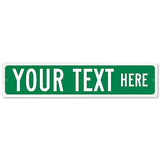 SmartSign Green Custom Street Sign - 4" x 18", Aluminum, Reflective Option, Personalize Your Own Street Sign, Outdoor Metal Sign for Home, Office, Decor, Room, USA-Made
