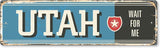 SmartSign 4 x 14 inch Utah State Vintage Metal Sign “Wait For Me”, 40 mil Rustproof Aluminum with Clear Overcoat, Retro Wall Décor, Multicolor, Made in USA