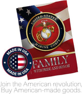 US Marine Family Honor House Flag - Armed Forces Corps USMC Semper Fi United State American Military Veteran Retire Official - Banner Small Garden Yard Gift Double-Sided Made in USA 28 X 40