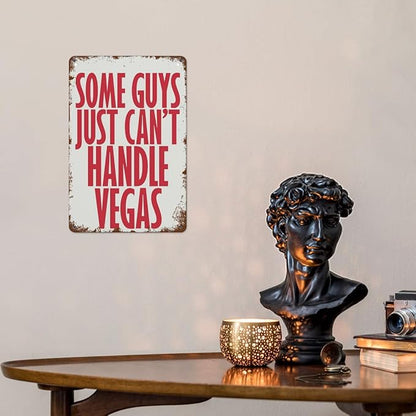 Patio Wall Decor Handle Vegas Metal Sign Appreciation Vintage Retro Tin Sign: Decorative Wall Art For Bathroom,Yard,Wedding,Street,Garage,And More 8X12inch