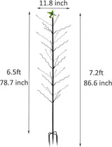 7.2FT Tall Wine Bottle Trees Stand for Garden Decorative, Rustproof Metal Bottle Tree Holder, Holds Up to 15 Bottles (Black)