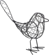 BESPORTBLE 1Pc 20x23cm Garden Figurines Creative Metal Iron Wire Bird Craft Garden Collectible Statue for Decoration Garden(Black)