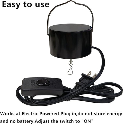 Wind Spinner Motor Plug in,Electric Powered Slow Rotating Motor,Hanging Display Motor for Disco Ball,Baby Crib,Mirror Ball,Spiral,Wind Chime,Sun Catchers Ornament,Garden Decor