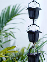 Pentagonal Rain Chain, Bell-Shaped Rain Chain for Gutter Downpipe, Garden Outdoor Decorative Rain Chain(Aluminum Alloy,1m/3ft)