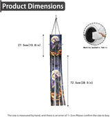 Jeiento Halloween Night Black Cat Welcome Fall Windsock Flag 40" Wind Socks for Outside Hanging Garden Windsock for Trees Balcony Porch Patio Lawn Home Holiday Decor