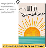 Hello Sunshine Summer Garden Flag 12x18 Vertical Double Sided Farmhouse Holiday Outside Decorations Burlap Yard Flag BW285