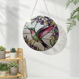 Hummingbird Acrylic Suncatcher, Hand-Painted Sun Catcher Garden Hangings, Decorative Hanging Suncatchers for Home Garden Decoration, Housewarming Gift for Bird Lovers