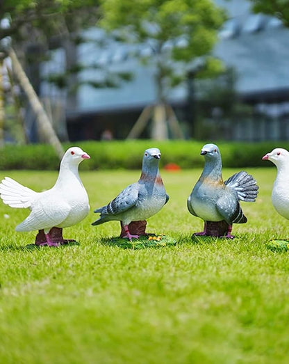 Statues Garden Animal Outdoor Sculpture Pigeon Crafts，Lawn Sculptures Resin，Garden Ornaments Peace Bird，Creative Outdoor Garden Outdoor Garden Summer Decoration for Patio, Yard Art Decora (Set : B)