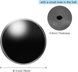 uxcell Gazing Ball 3 Inch 76mm Reflective Sphere Polished Hollow Ball, Stainless Steel Gazing Globe Mirror Ball for Home Garden Outdoor Decoration, Bright Black