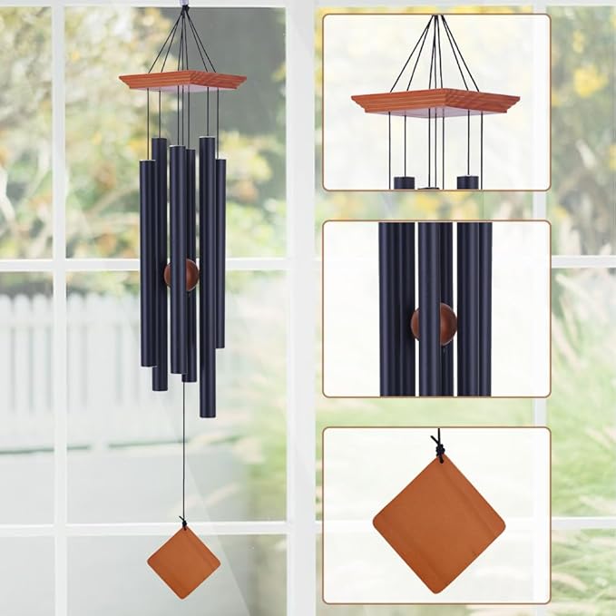 39" Deep Tone Large Wind Chimes for Outside Clearance, Memorial Sympathy Wind Chimes Outdoor for Porch Garden Yard Decor Patio,Sympathy Gifts for Loss of Loved One,Brown