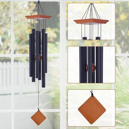 39" Deep Tone Large Wind Chimes for Outside Clearance, Memorial Sympathy Wind Chimes Outdoor for Porch Garden Yard Decor Patio,Sympathy Gifts for Loss of Loved One,Brown