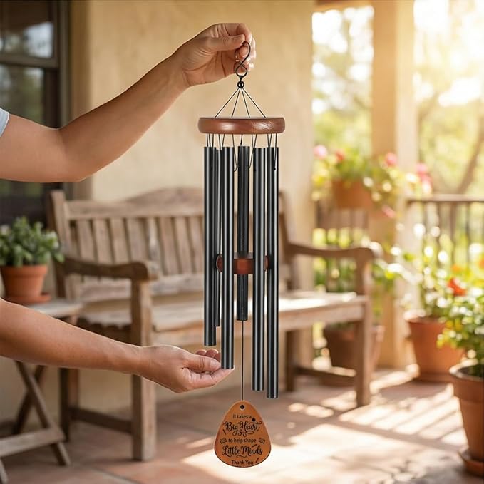Wind Chime Gift for Teacher, Garden Decor Wind Chimes for Graduation Teacher Appreciation Thank You Gift On Thanksgiving Birthday