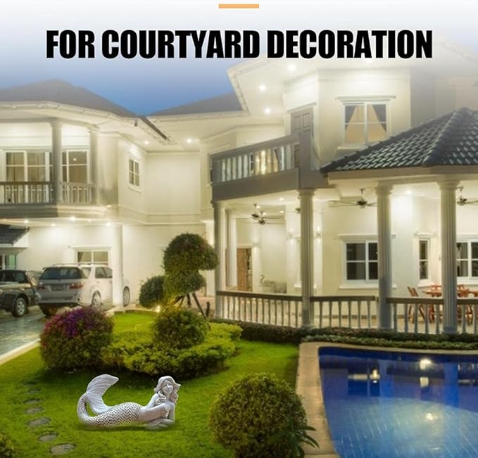 Statue Home Decor, Lying Garden Sculpture Figurine Statue Modern Art Ornament for Garden Home Office Desktop Decoration