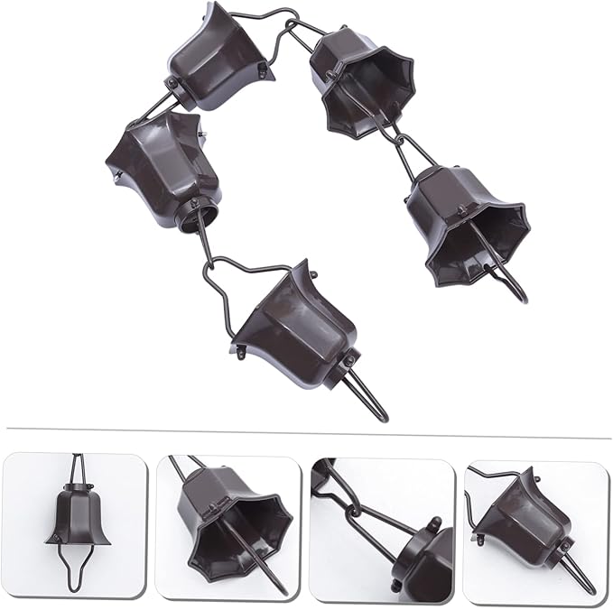Happyyami 1pc Decorative Lotus Rain Chain Cups Stylish Japanese Design for Downspout Gutter Elegant Outdoor for Gardens and Patios Family and Friends