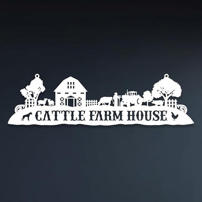 Personalized Metal Farm Sign, Customized Family Name Ranch Sign, Large Last Name Sign for Farmhouse Decoration, Outdoor Farm Wall Art, Welcome Sign, Entrance Gate Sign, Farm Lovers Gift, Garden Decor