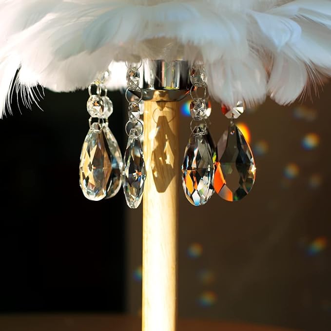 10pcs 63mm Teardrop Chandelier Crystals, Clear Crystal Chandelier Prisms Pendants Parts Beads, Hanging Decoration for Wedding Party