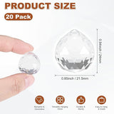 M METERXITY 20-Pack Crystal Ball Prisms, 24mm/0.94 Inch Chandelier Pendant Maker Hanging Crystals Chandelier Prisms for Home/Windows/Garden/DIY Decoration[Clear]